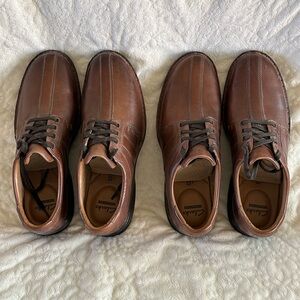 Men’s Clark’s Shoes, brown leather, BRAND NEW, sticker still on bottoms 11-1/2 W